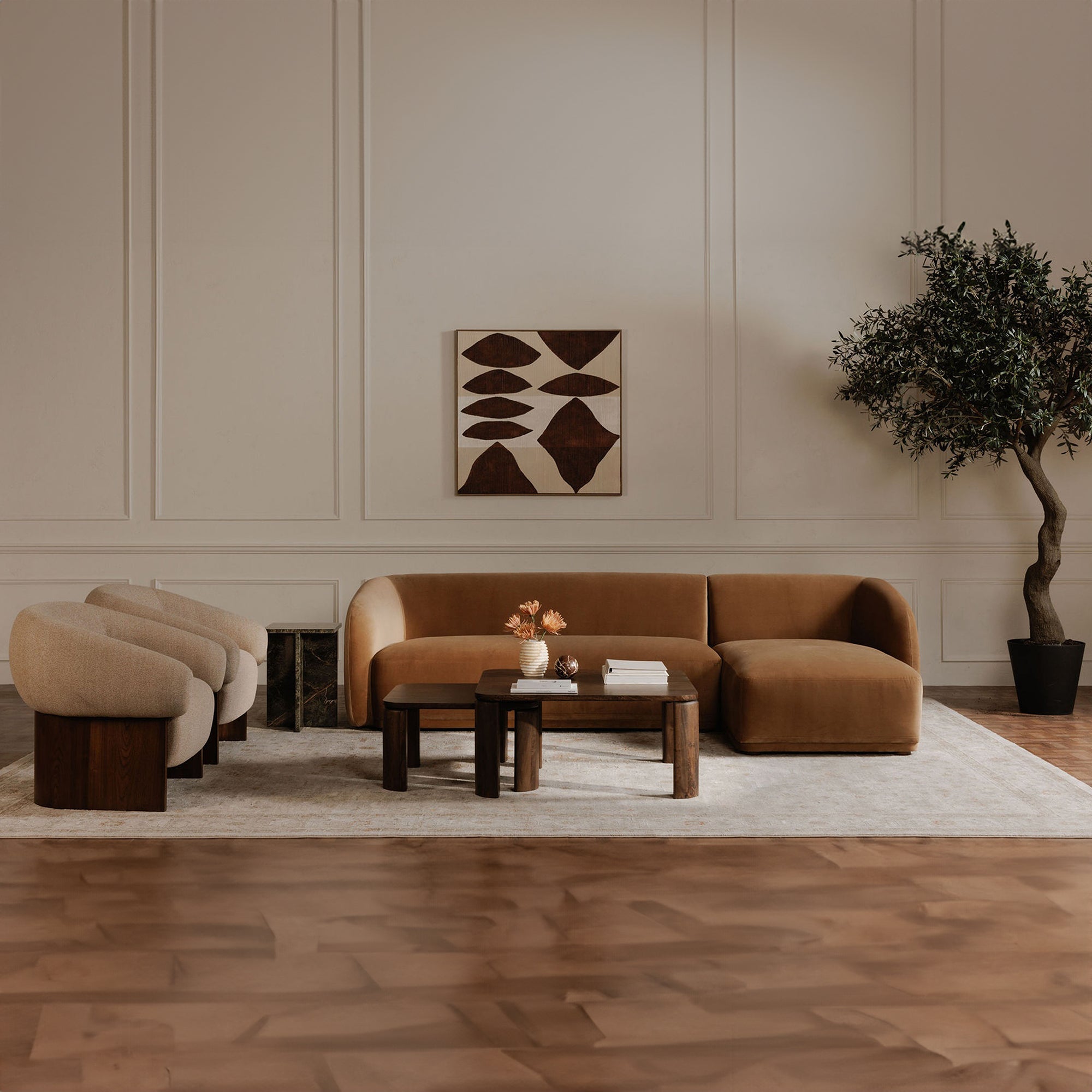 Bailey Nesting Coffee Table Deep Brown