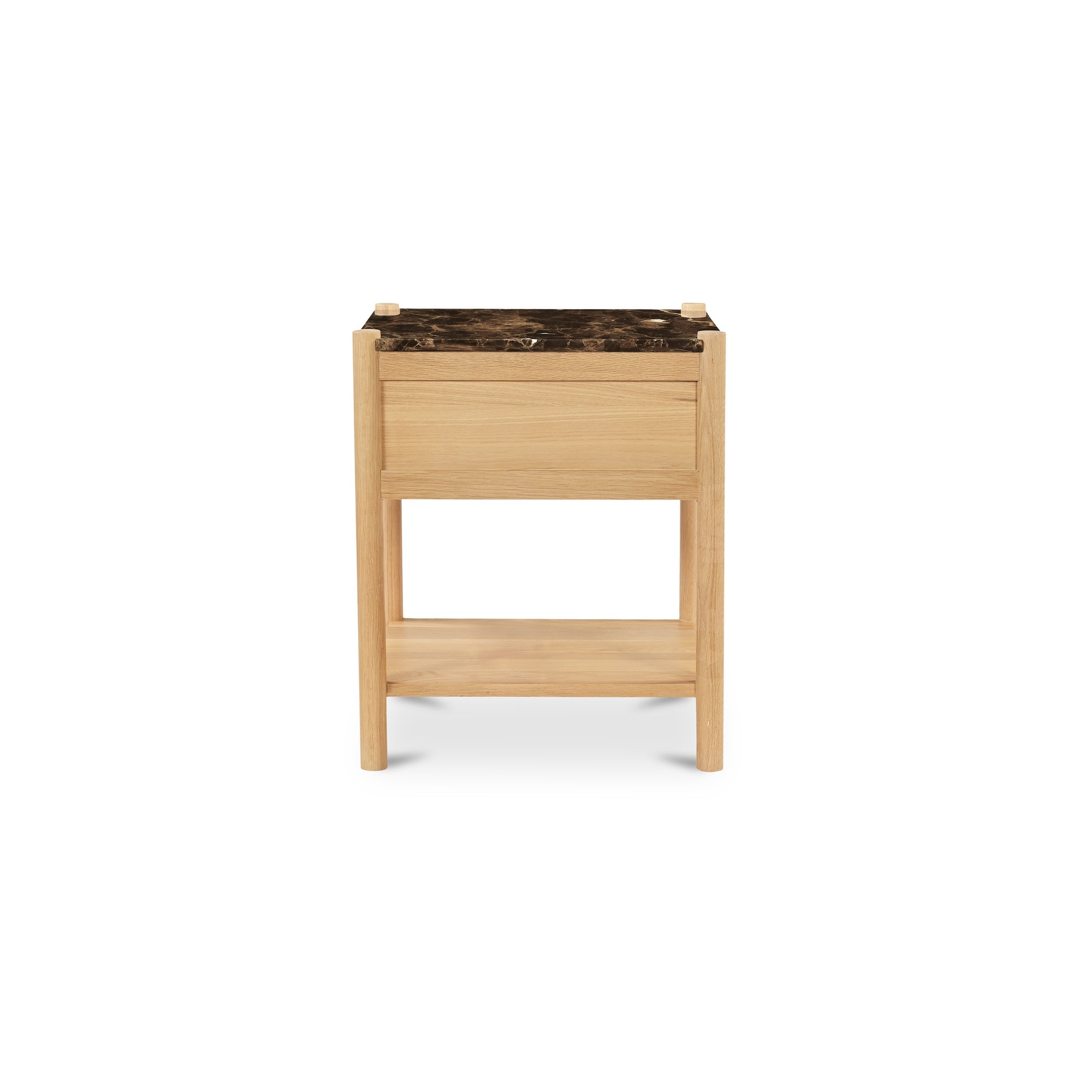Elio Nightstand Dark Emperador Marble