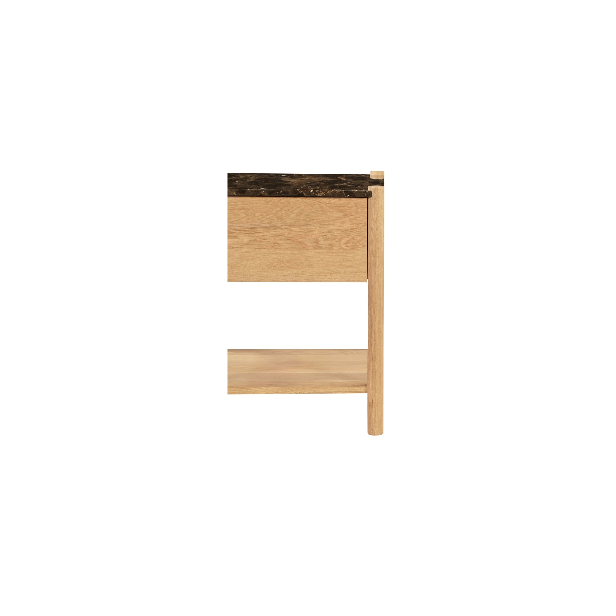 Elio Nightstand Dark Emperador Marble