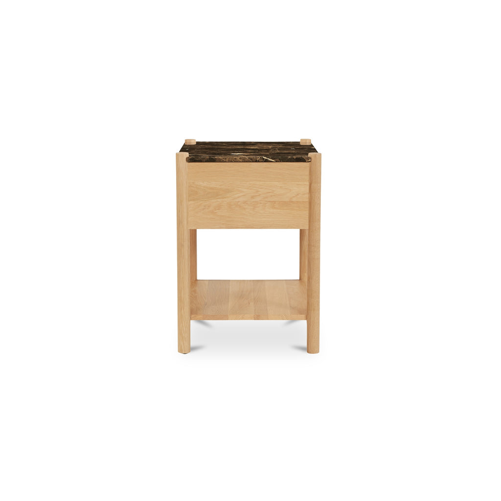 Elio Nightstand Dark Emperador Marble