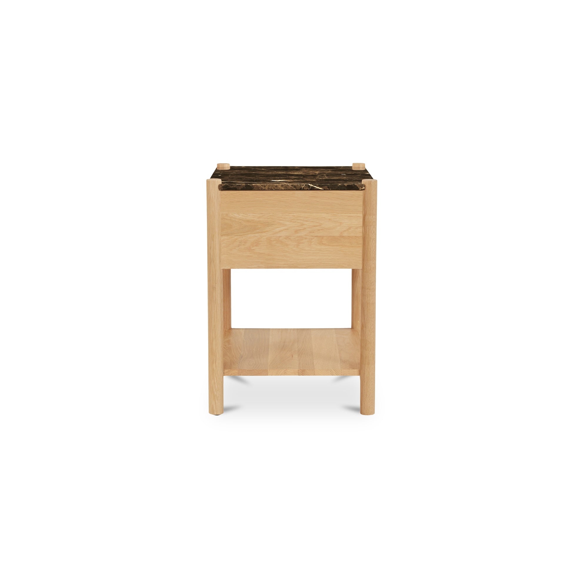 Elio Nightstand Dark Emperador Marble