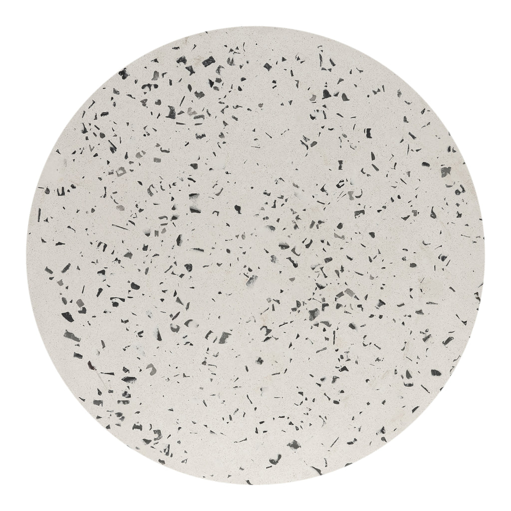 Lyon Outdoor Stool White Terrazzo