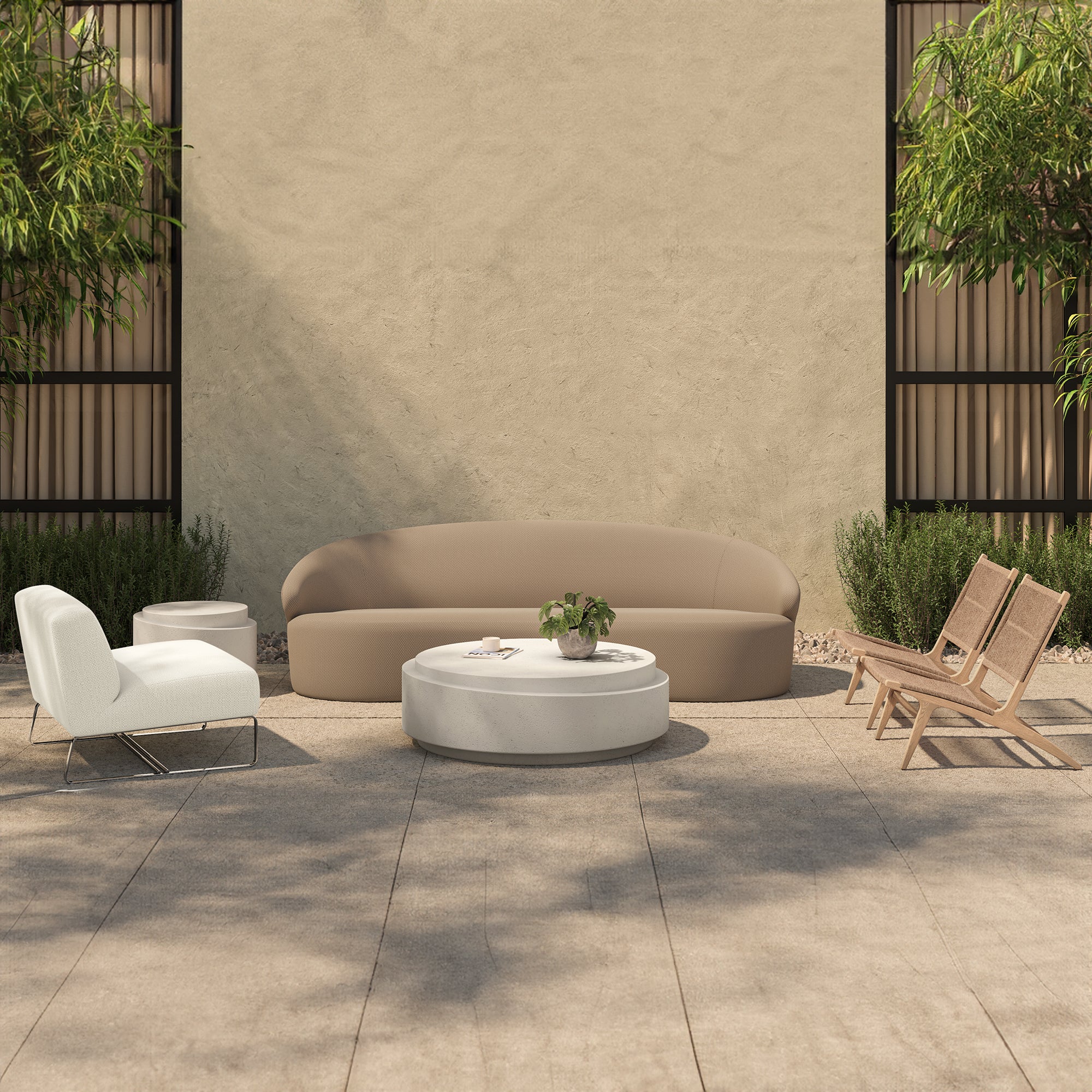 Cosmo Outdoor Coffee Table Off White
