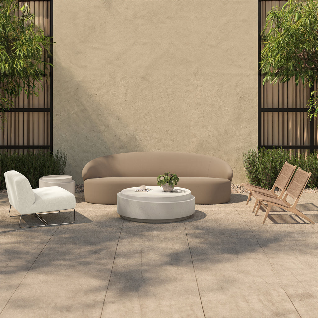 Cosmo Outdoor Accent Table Off White
