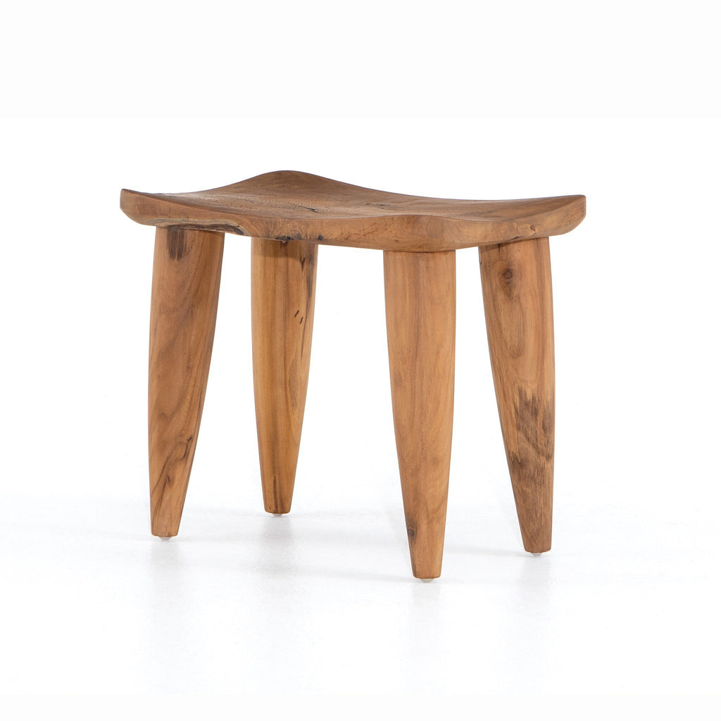 Zuri Outdoor Stool - Aged Natural Teak