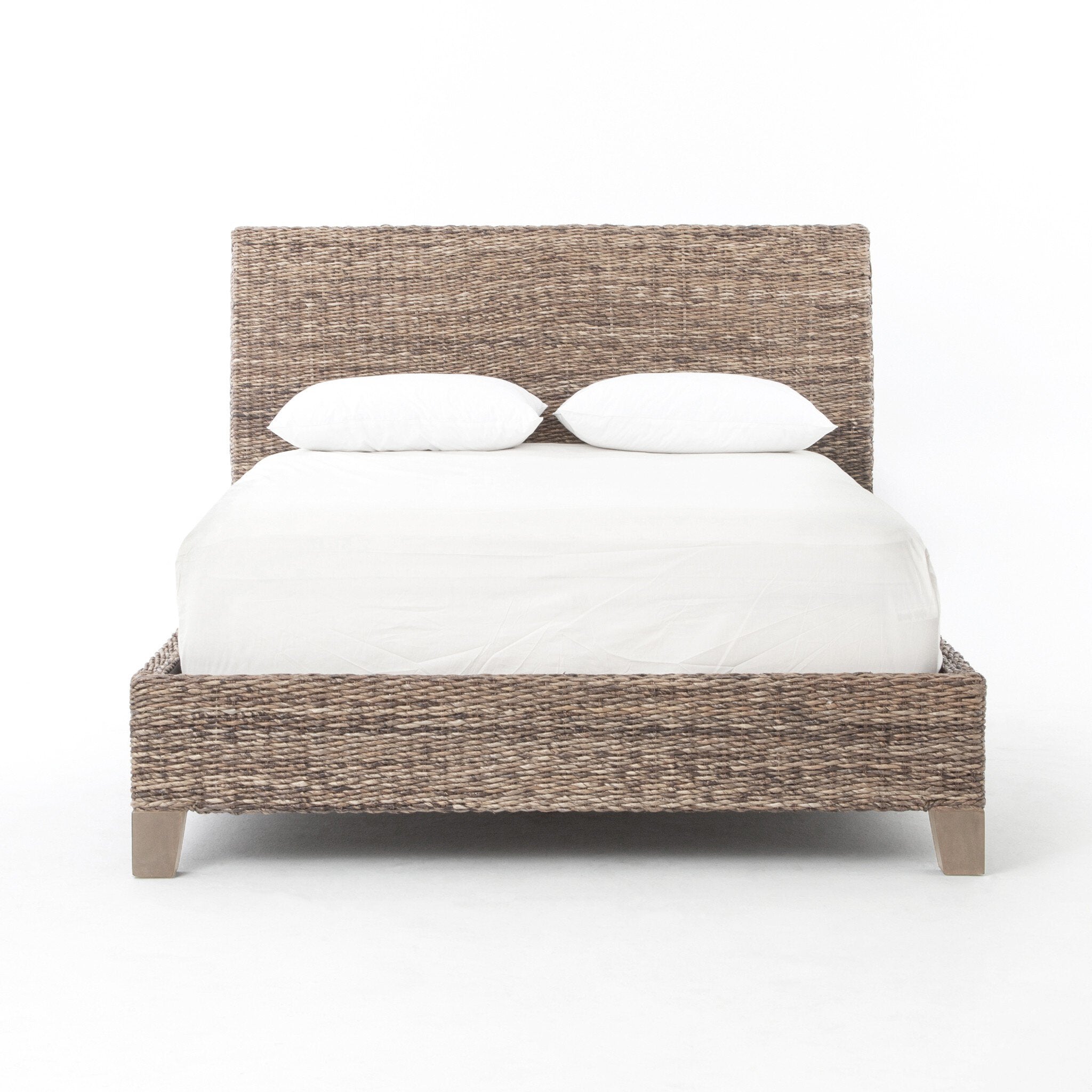 Banana Leaf Bed - Grey Wash Mango | King