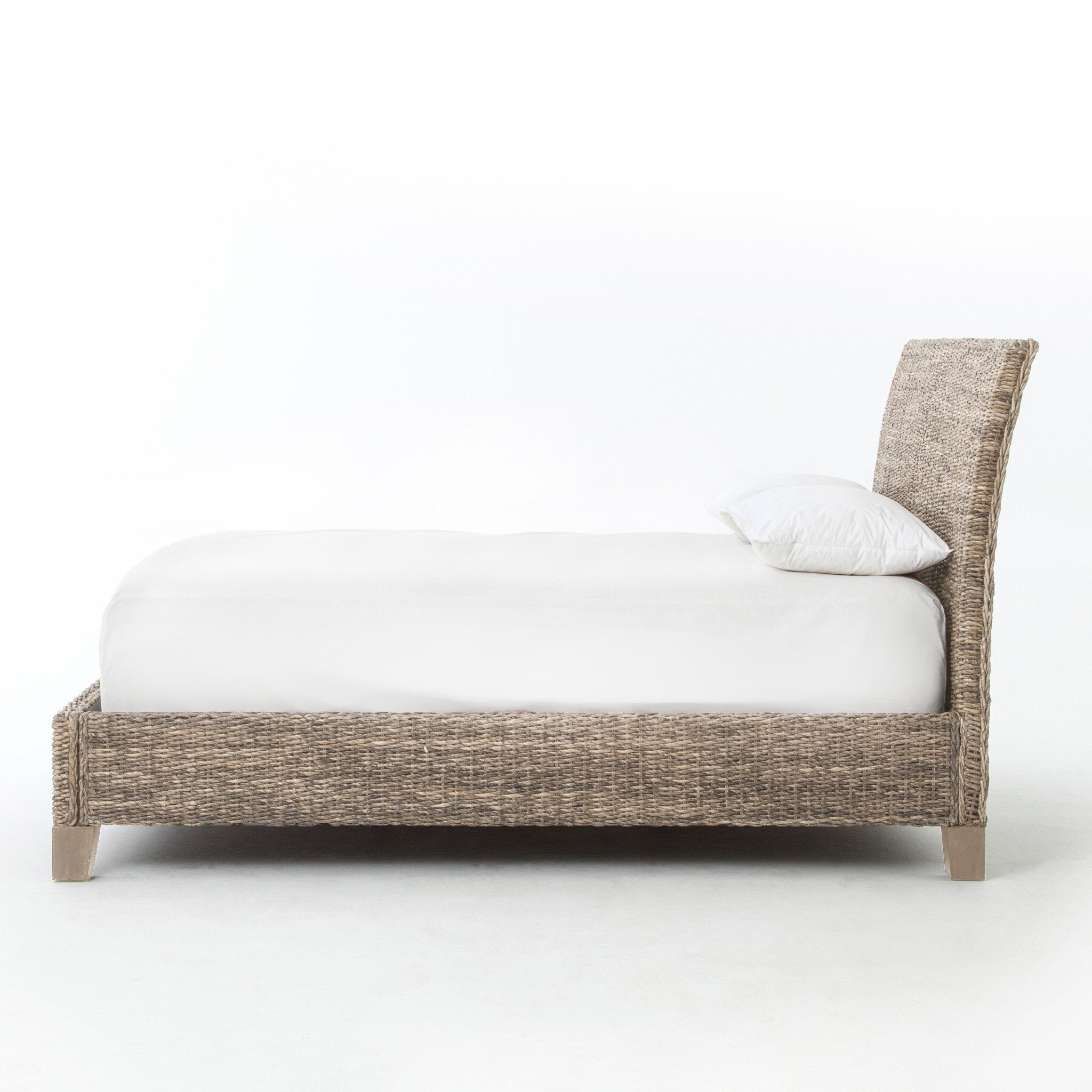 Banana Leaf Bed - Grey Wash Mango | King