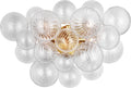 Talia Large Sconce | Gild | Clear Swirled Glass