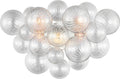 Talia Large Sconce | Plaster White | Clear Swirled Glass