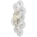 Gianna 21" Layered Sconce | Burnished Silver Leaf | Clear Glass