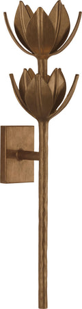 Alberto Large Two Tier Sconce | Antique Bronze Leaf