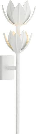 Alberto Large Two Tier Sconce | Plaster White
