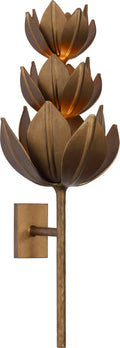 Alberto Extra Large Three Tier Sconce | Antique Bronze Leaf