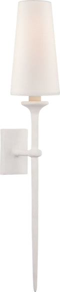 Iberia Single Sconce | Plaster White | Linen Shade