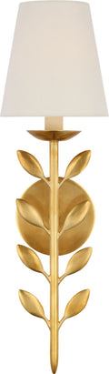Avery 20" Sconce Hand-Rubbed Antique Brass | Linen Shade