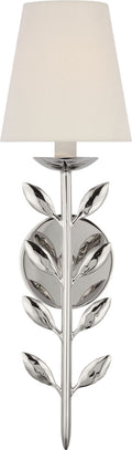 Avery 20" Sconce Polished Nickel | Linen Shade