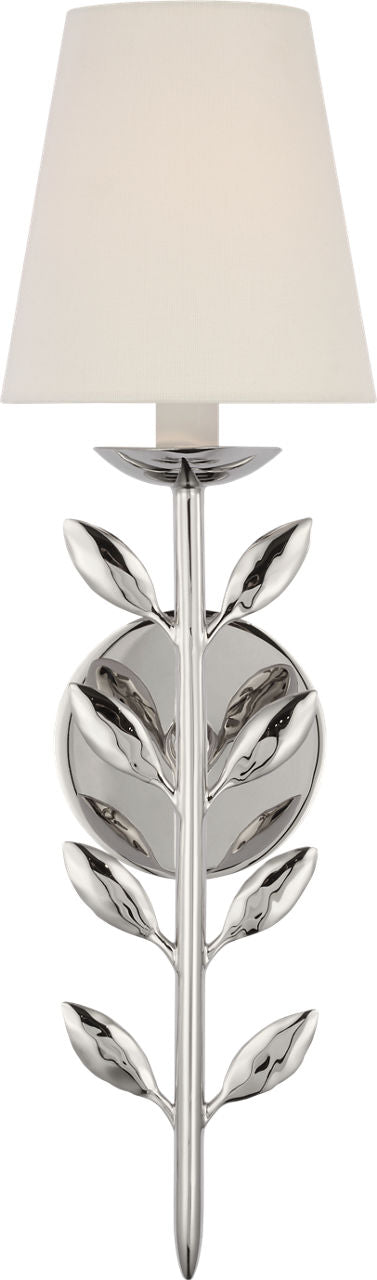 Avery 20" Sconce Polished Nickel | Linen Shade