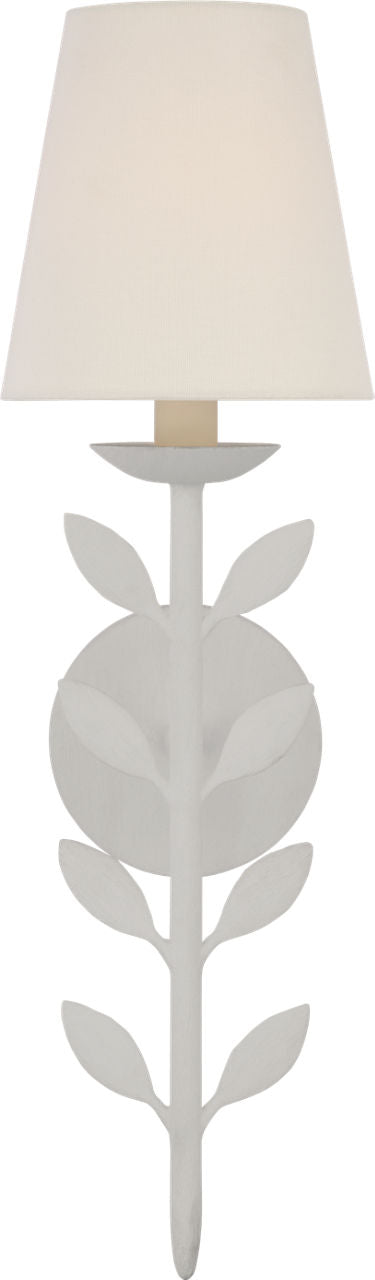Avery 20" Sconce Plaster White | Linen Shade