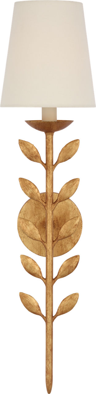 Avery 26" Sconce Antique Gold Leaf | Linen Shade