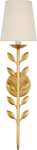 Avery 26" Sconce Hand-Rubbed Antique Brass | Linen Shade