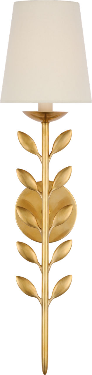 Avery 26" Sconce Hand-Rubbed Antique Brass | Linen Shade