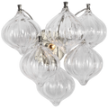 Caselli 15" Sconce | Polished Nickel | Clear Glass