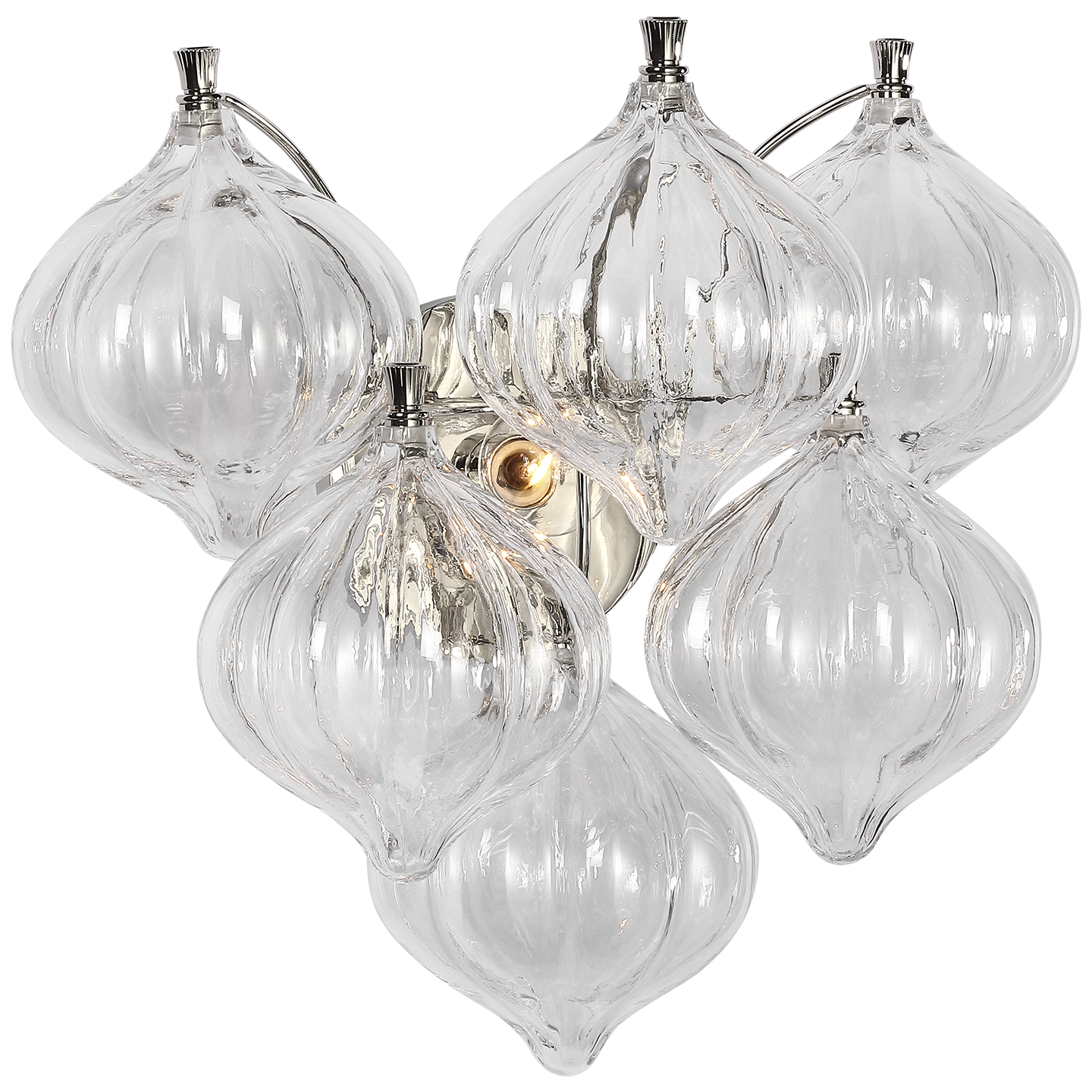 Caselli 15" Sconce | Polished Nickel | Clear Glass