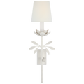Clementine 22" Tail Sconce | Plaster White | Linen Shade