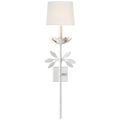 Clementine 34" Tail Sconce | Plaster White | Linen Shade