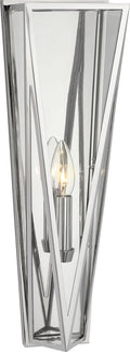 Lorino Medium Sconce | Polished Nickel | Clear Glass