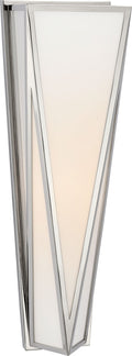 Lorino Medium Sconce | Polished Nickel | White Glass