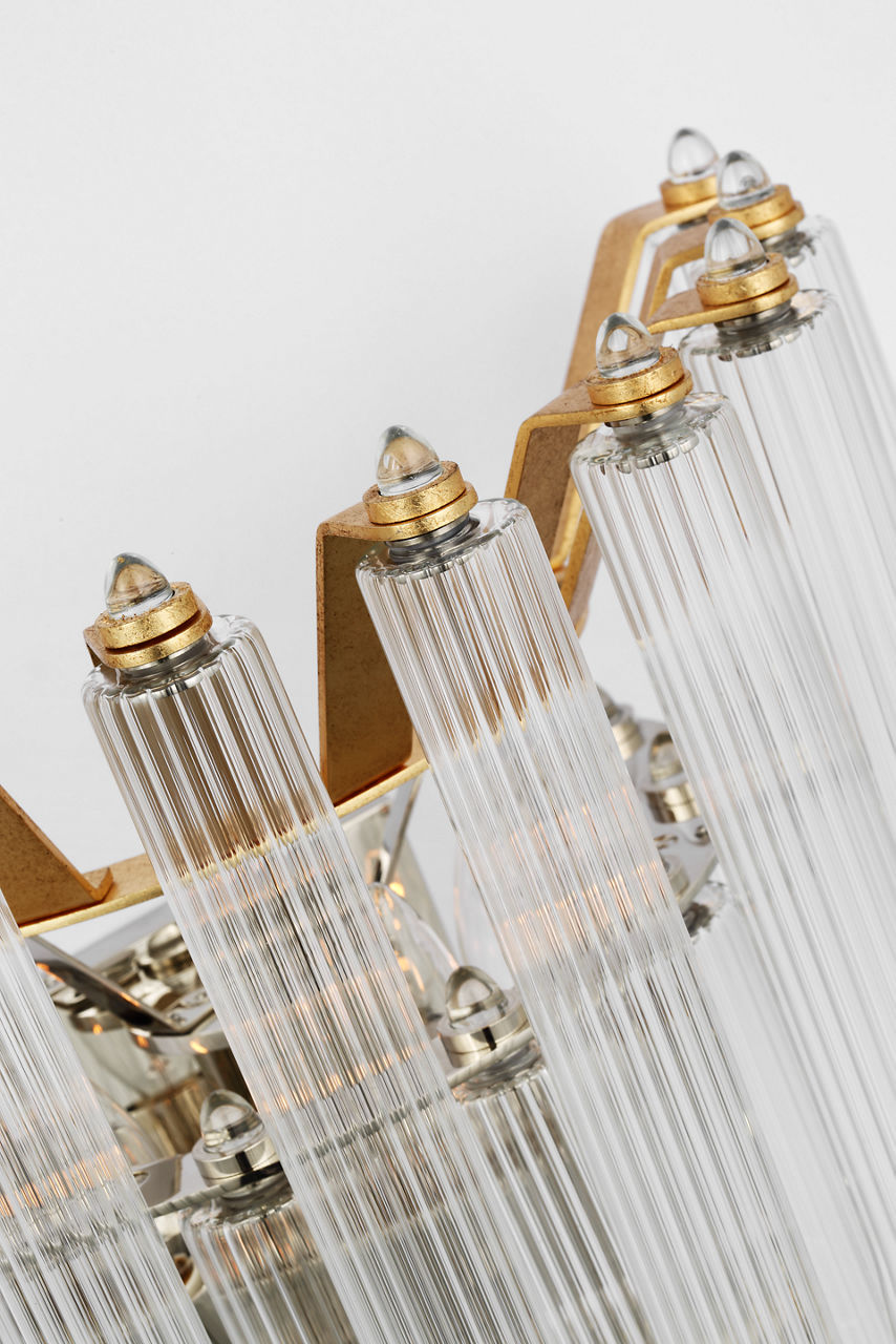 Lorelei Large Waterfall Sconce | Gild | Clear Glass