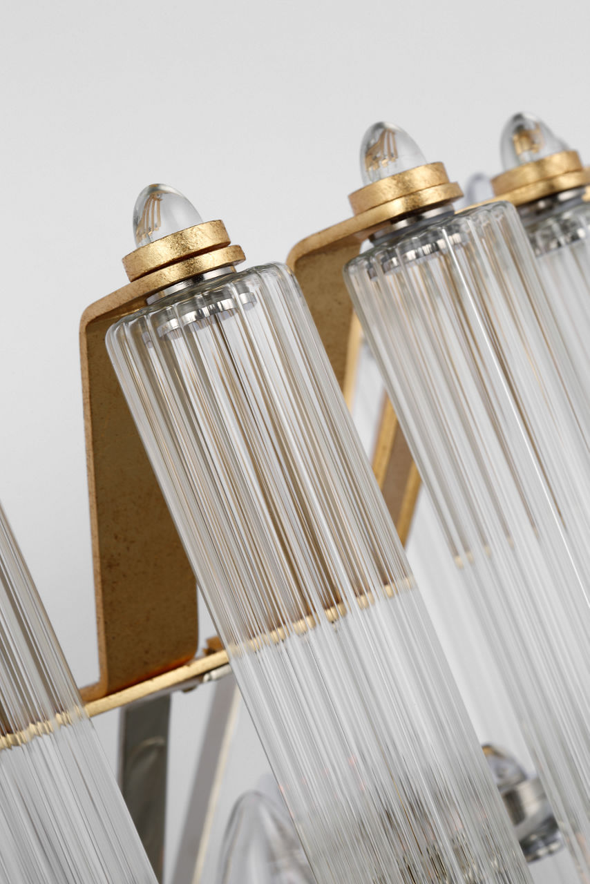 Lorelei Large Waterfall Sconce | Gild | Clear Glass