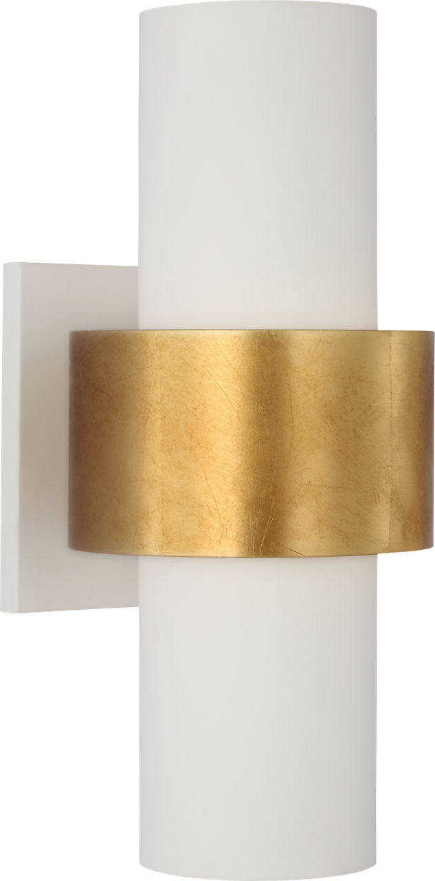 Chalmette Medium Layered Sconce | Plaster White and Gild