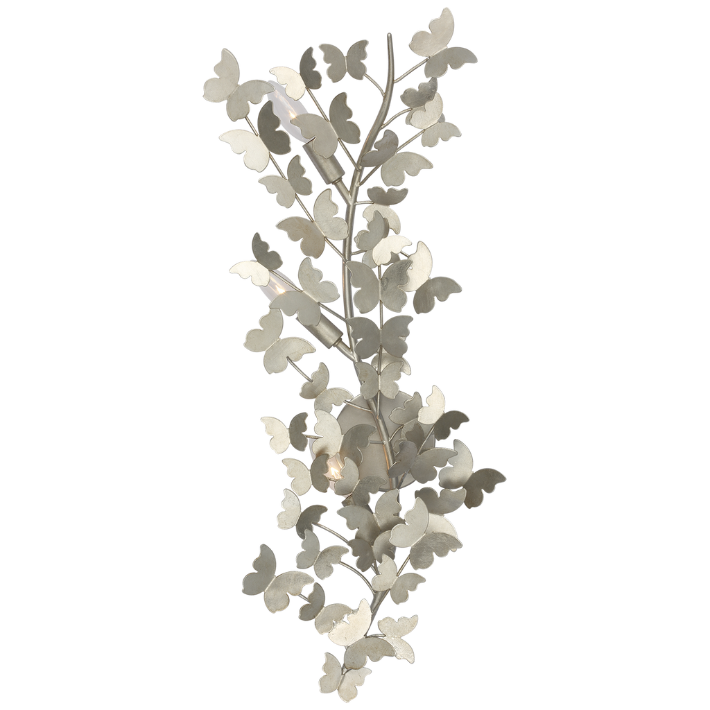 Farfalle 29" Right Sconce | Burnished Silver Leaf