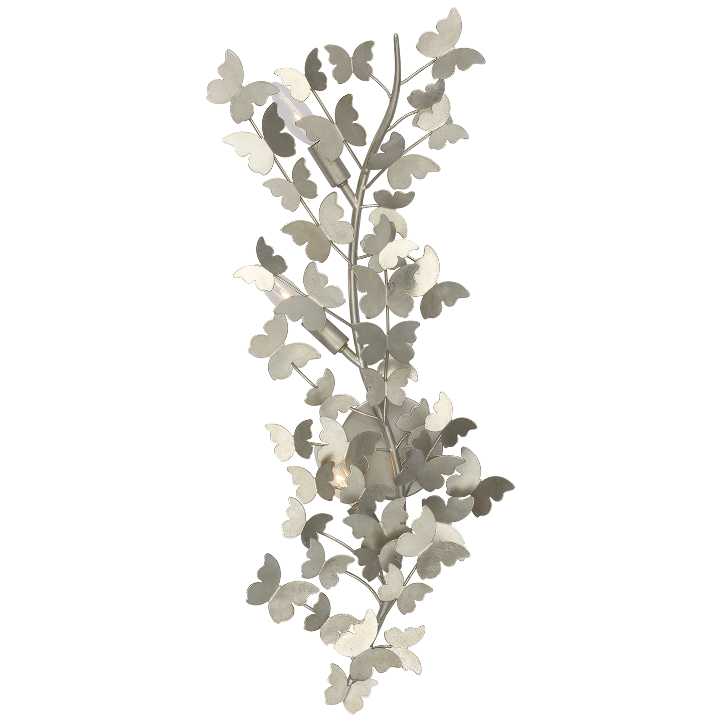 Farfalle 29" Right Sconce | Burnished Silver Leaf
