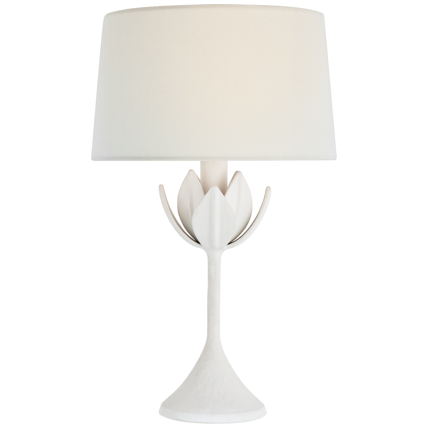 Alberto 17" Cordless Accent Lamp | Plaster White | Linen Shade