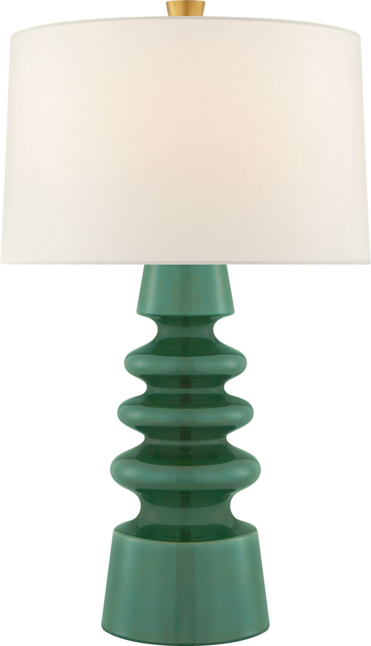 Andreas Medium Table Lamp | Aventurine | Linen Shade