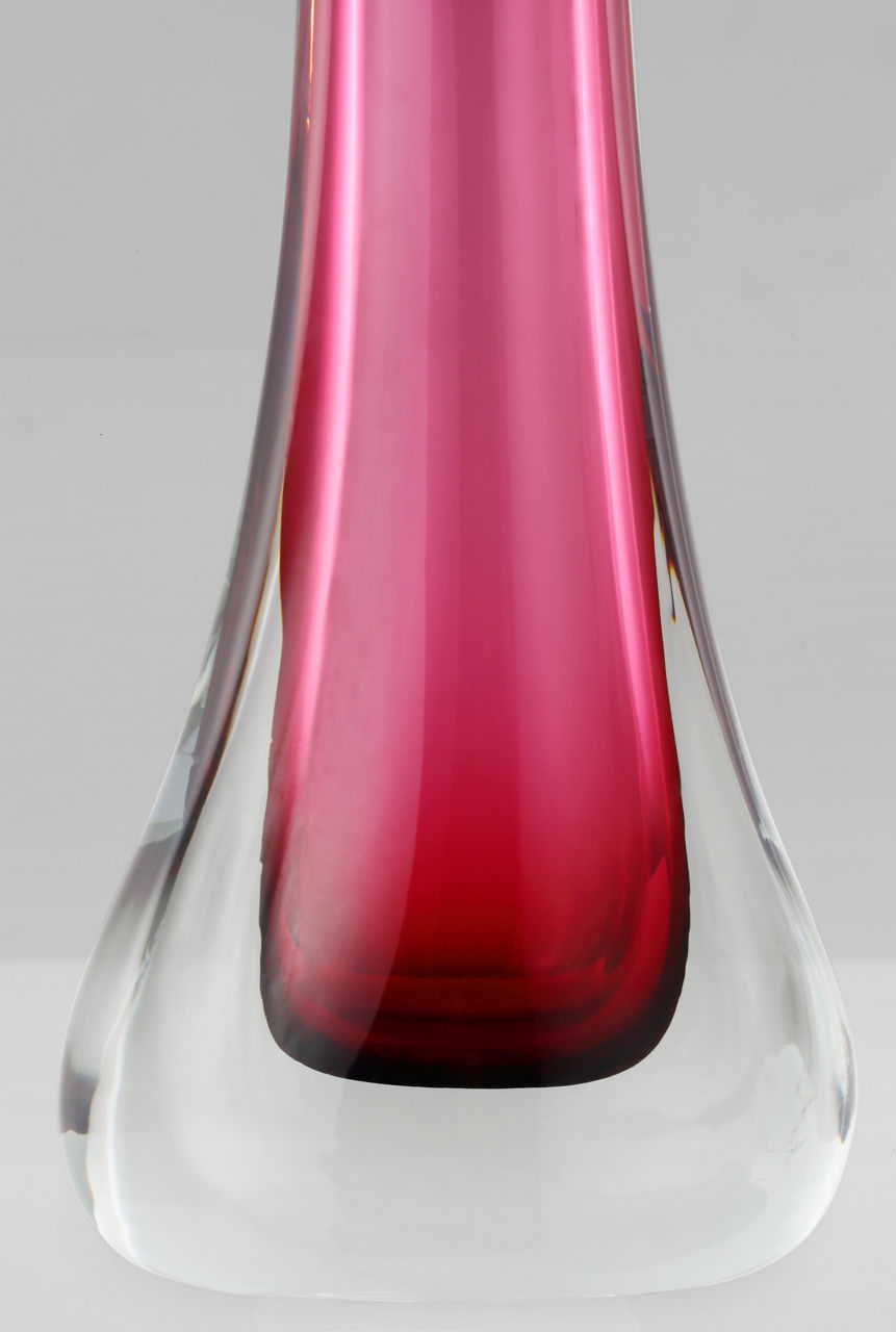 Christa Large Table Lamp | Cerise | Linen Shade