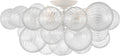 Talia 25" Flush Mount | Plaster White and Clear Swirled Glass