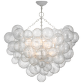Talia 38" Semi-Flush Mount | Plaster White | Clear Glass