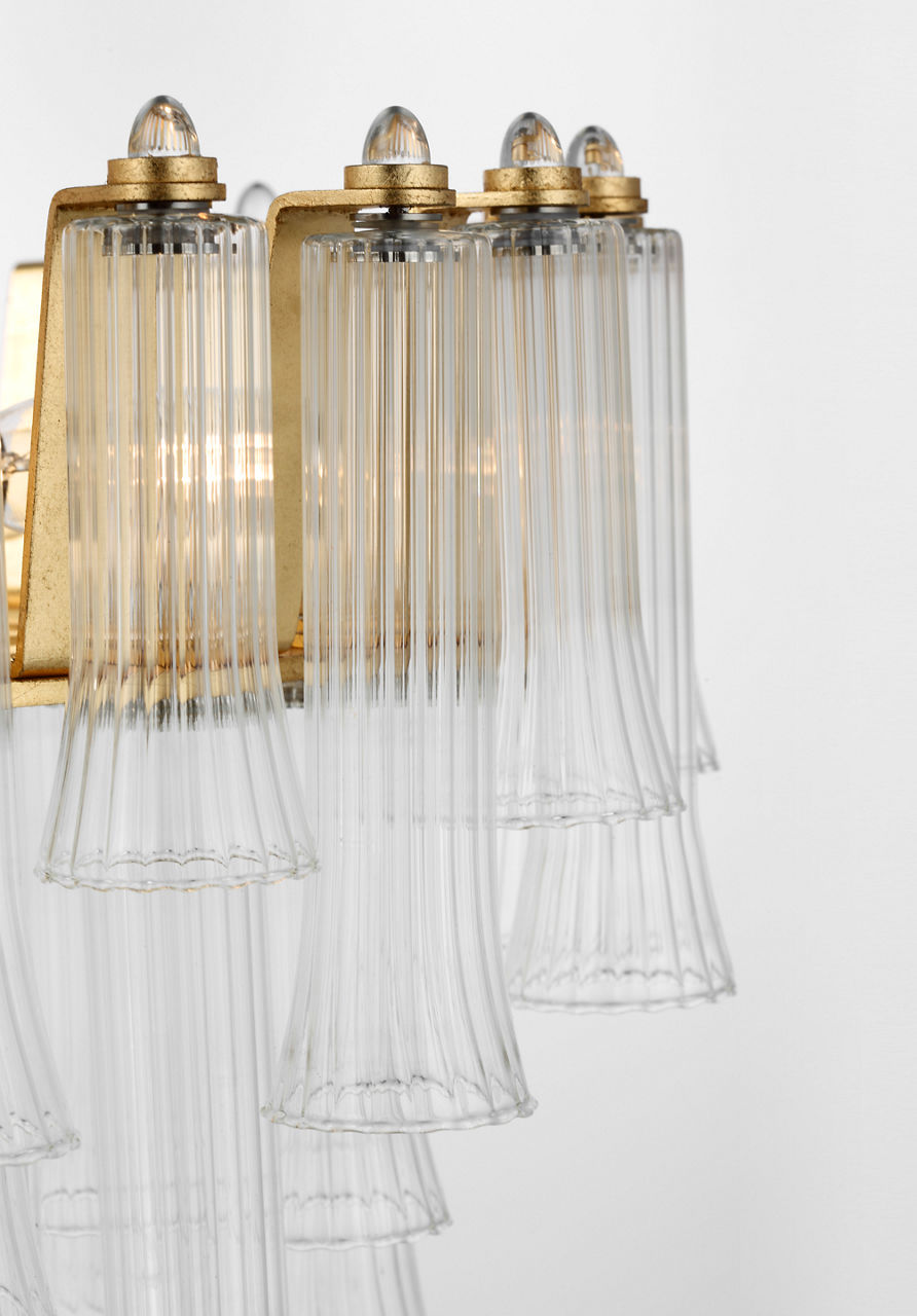 Lorelei 18" Semi-Flush Mount | Gild | Clear Glass