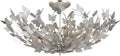 Farfalle Large Semi-Flush Mount | Burnished Silver Leaf