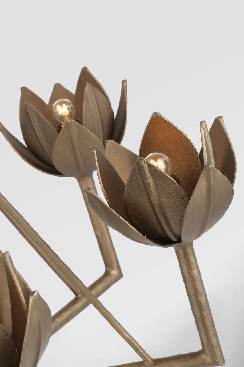 Alberto Small Single Tier Chandelier | Antique Bronze Leaf