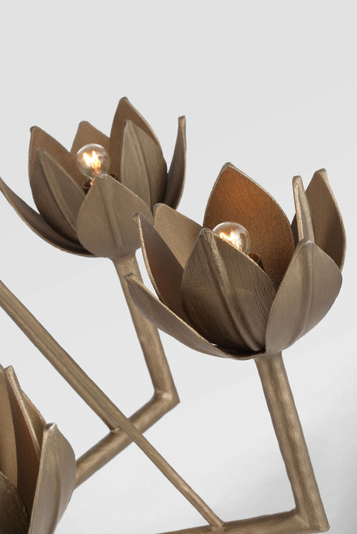 Alberto Small Single Tier Chandelier | Antique Bronze Leaf