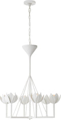 Alberto Small Single Tier Chandelier | Plaster White