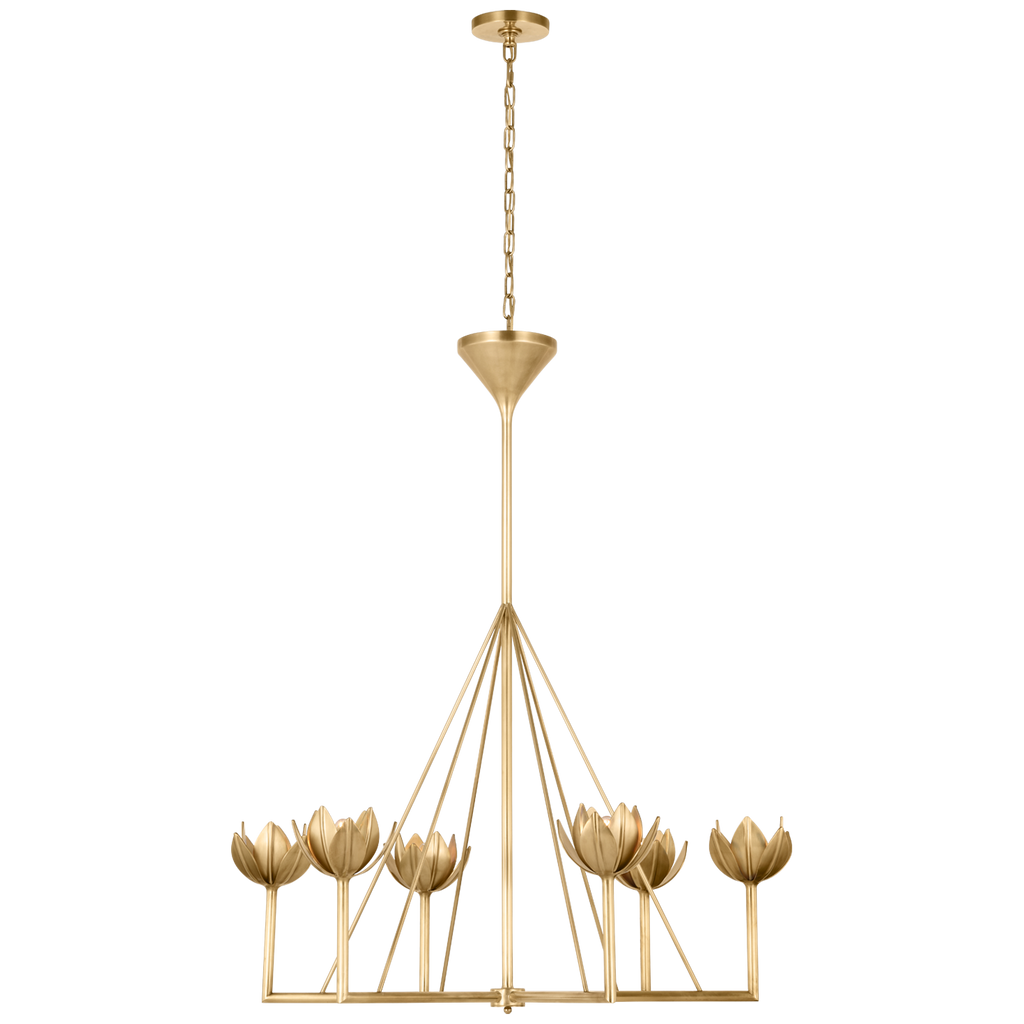Alberto Large Single Tier Chanderlier | Antique-Burnished Brass