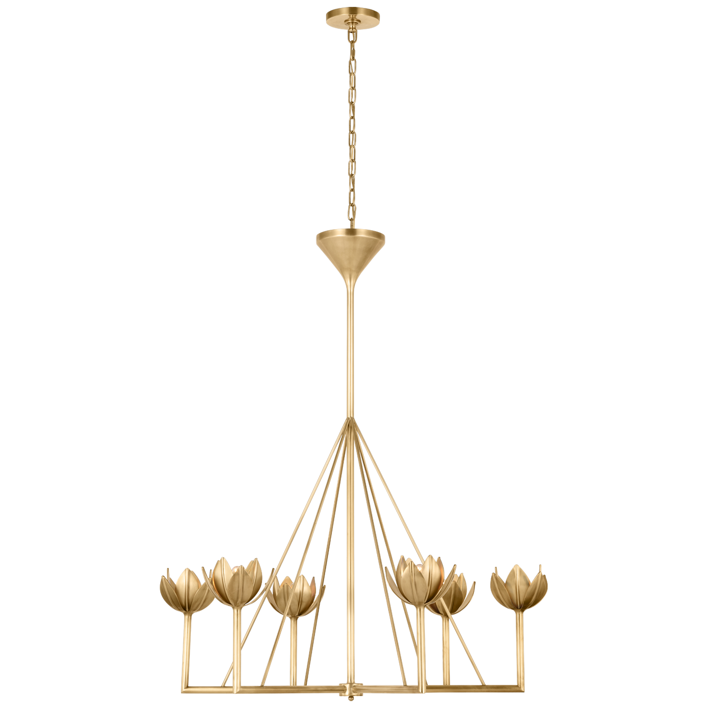 Alberto Large Single Tier Chanderlier | Antique-Burnished Brass