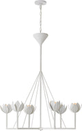 Alberto Large Single Tier Chandelier | Plaster White