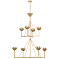 Alberto Large Two Tier Chandelier | Antique-Burnished Brass
